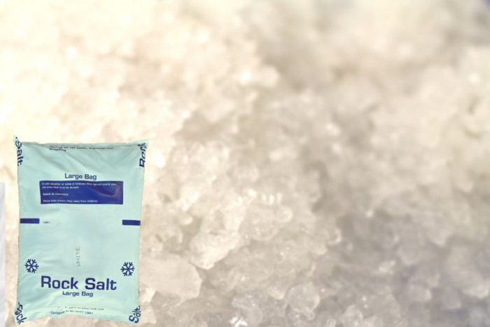 white rock salt for snow and ice